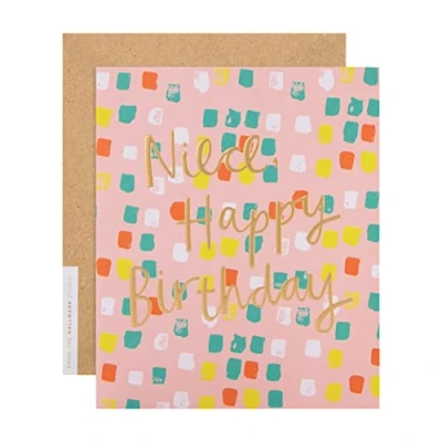 Image of Hallmark Studio Birthday Card for Niece Contemporary Coloured Specks Design