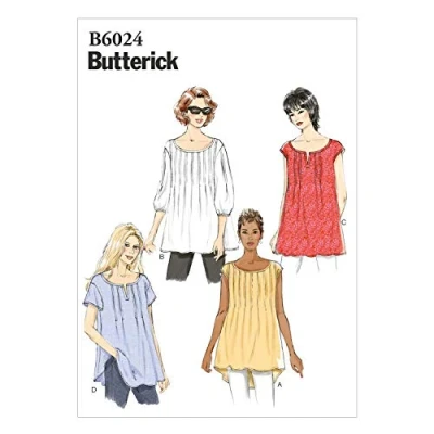 Image of Butterick Patterns 6024ZZ Misses Top, Multi Colour, Paper, Multicolor, ZZ (LRG XLG XXL)