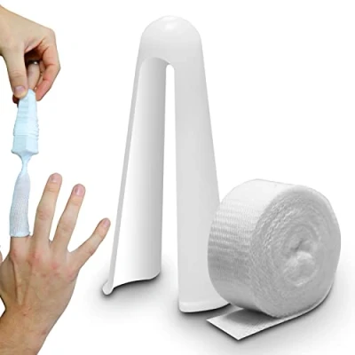 Image of RE GEN Tubular Gauze Finger Toe Digit Wound Bandage Dressing + Applicator 2m x 1.5cm Size 01 Ideal for Fingers and Toes