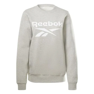 Image of Reebok Identity Logo Fleece Crew Sweatshirt Black