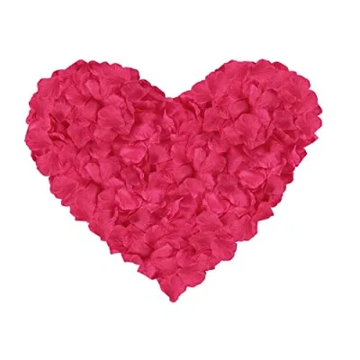 Image of SamHeng 1000Pcs Artificial Rose Petals, No Taste Emulation Silk Roses Petals for Wedding Party Valentine&#039;s Day Romantic Decorations Confetti Table Fake Flowers Petals(Hot Pink)