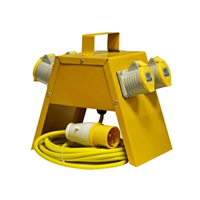 Image of Faithfull FPPTLDB4L 4 Way Splitter Distribution Box 110V WIth 5M Cable