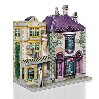 Image of Wrebbit3D Diagon Alley Collection: Madam Malkins &amp; Florean Fortescues (290pc) 3D Puzzle Ages 14+