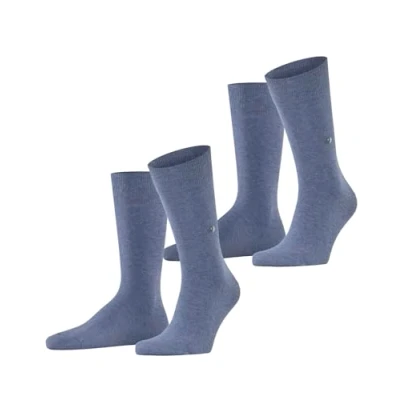 Image of 2 Pair Denim Everyday Cotton Socks Men&#039;s 6.5 11 Mens Burlington