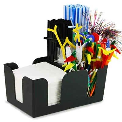 Image of bar@drinkstuff Bar Organiser, Black, 25.6 x 16.2 11.4 cm