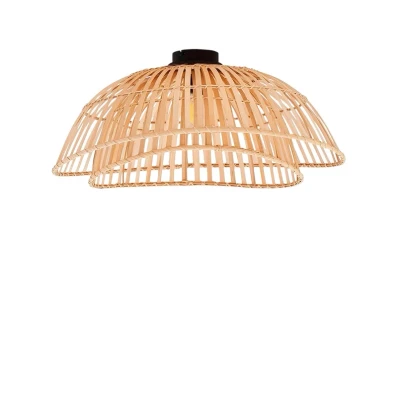 Image of Lindby ceiling light Ilajus, Ø 62 cm, natural bamboo