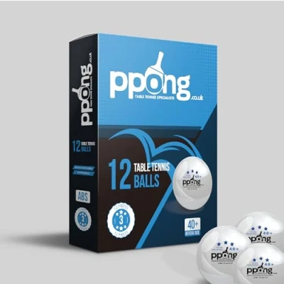 Image of PPong Ping Pong Balls Table Tennis 3 Star Performance and Accuracy 40+ Pro Abs (Pack of 12 24) Ideal for Indoor Outdoor