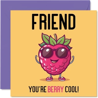 Image of Birthday Cards for Friend Berry Cool Funny Happy Card Friends from Best Friend, Gifts, 145mm x Joke Greeting Women Men
