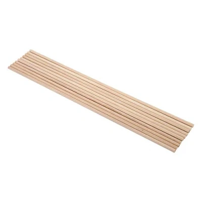 Image of Caredy Wooden Sticks, 10pcs 30cm Dowel Rods Long DIY Arts Craft Sticks Dowels Pole Sweet Trees Wood Tool 5 Sizes for Art and Hobby Projects(0.5CM*30CM)