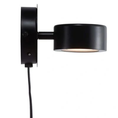 Image of Nordlux UK Clyde LED Mood Maker Wall Light in Black Homeware Lighting Home Contemporary Interior Decorative Simple Décor Living Room Kitchen Bedroom Dimmable 350 Lumen 5W 100 x 100mm