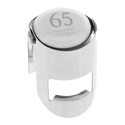 Image of The Gift Experience Personalised 65th Birthday Wine Bottle Stopper