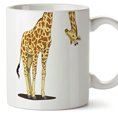 Image of MUGFFINS Funny and original mug GIRAFFE Perfect present/gift Ceramic 11 oz