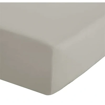 Image of Catherine Lansfield Easy Iron Percale Combed Double Extra Deep Fitted Sheet Natural