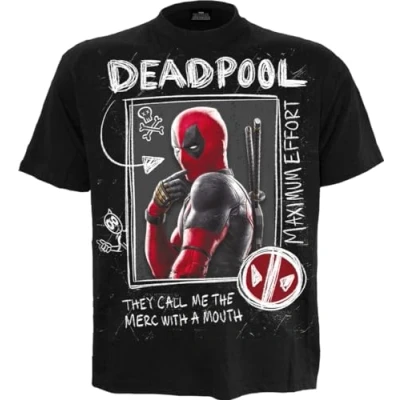 Image of Deadpool Wolverine Sketches T Shirt Black M