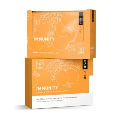 Image of Vit2go Immunity Booster with Vitamins (A, B, C, D &amp; K), Vitamin C Zinc Ginger Extract, Immune System Complex, Vegan Supplement Made in Germany (10)