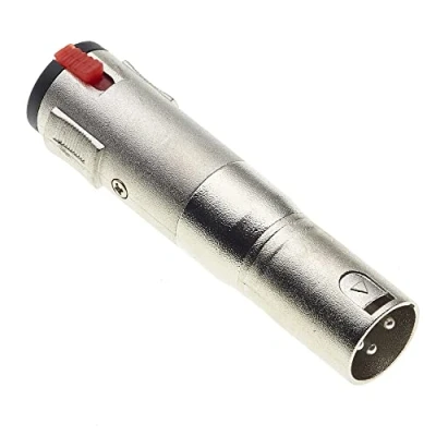 Image of 6.35mm Female Jack 1/4&quot; Inch Socket to 3 Pin XLR Plug Male Adaptor