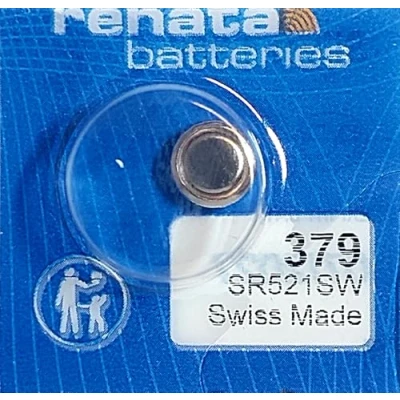 Image of Renata 379 SR521SW Pile bouton à oxyde d&#039;argent pour montre 1,55 V