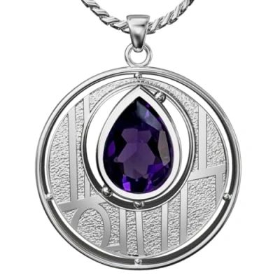 Image of Cairn CHARLES RENNIE MACKINTOSH Silver Pendant Argyle Necklace. Jewellery gift box included. 135AM