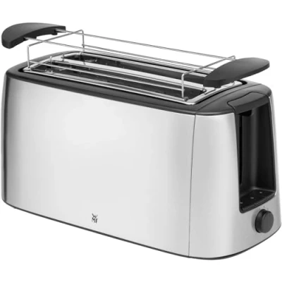 Image of WMF Bueno Pro Toaster Long Slot with Bun Attachment, 4 Slices, XXL Toast, Pick Up Function, 6 Browning Levels, 1550 W, Stainless Steel Pack of 1