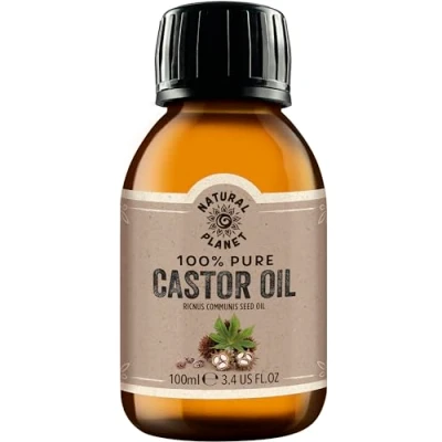 Image of Natural Planet Castor OIl 100ml Cold Pressed Premium Quality 100% Pure Hexane Free, Non GMO, Versatile Usage Eyelashes, Eyebrows and Hair growth
