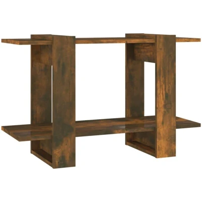 Image of vidaXL Book Cabinet/Room Divider Smoked Oak 80x30x51 cm