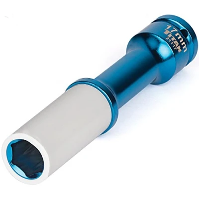 Image of Titan 21117 1/2 Inch Drive x 17mm Non marring Impact Extra Long Lug Nut Socket