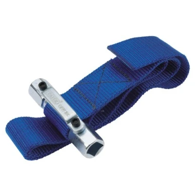 Image of Draper Strap Wrench 280mm 3/8&quot; and 1/2&quot; Sq. Dr Oil Filter Removal Tool Adjustable Car Universal Hand 56137