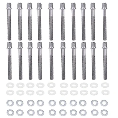 Image of Jiayouy 50MM Bass Drum Tension Rods with Washers Set Mounting Hardware 20/Pack