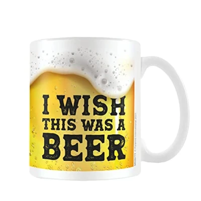 Image of Pyramid International I Wish This Was Beer Mug (One Size) (Gold/White/Black)