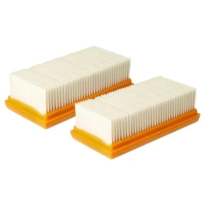 Image of vhbw Set 2x Flat Fold Filter compatible with Milwaukee AS 30 LAC, MAC, 42 MAC Vacuum Cleaner Motor Cooling Air