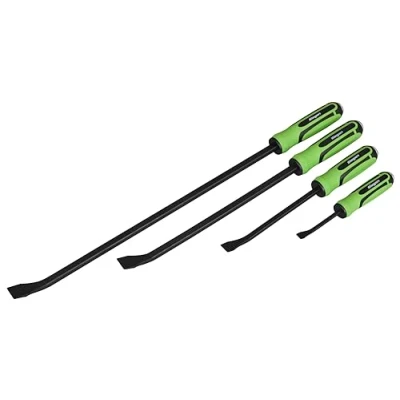 Image of Siegen Angled Pry Bar Set with Hammer Cap Heavy Duty 4pc