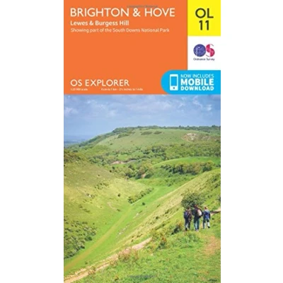 Image of Explorer OL11 Brighton &amp; Hove Map With Digital Version