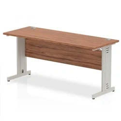 Image of Impulse 1600x600 Walnut Silver Cable Leg
