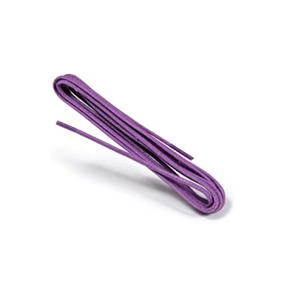Image of Kaps Waxed Round Thin Laces, 2 mm Quality 100% Cotton Shoe Laces for Casual and Fashion Footwear, Trendy Colours, Made in Europe, 1 pair (90 cm 36 inch 5 to 6 eyelet pairs / 92 Purple)