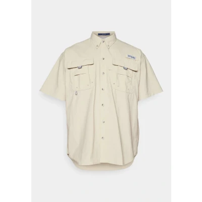Image of Columbia Men&#039;s Bahama II Short Sleeve Shirt, 2024 Fossil, Medium