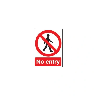 Image of Sitesafe NO Entry Rigid PVC Sign 297 x 420mm