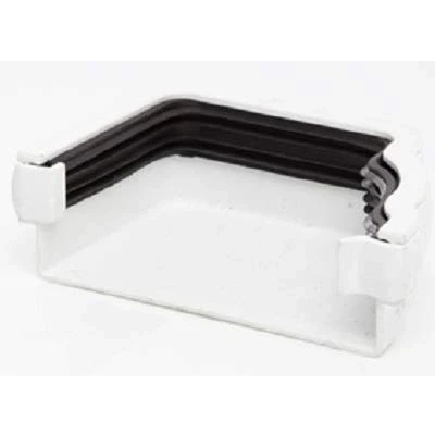 Image of Polypipe RH707w White Sovereign External Stop End Left Hand 117x75 High Capacity Ogee System