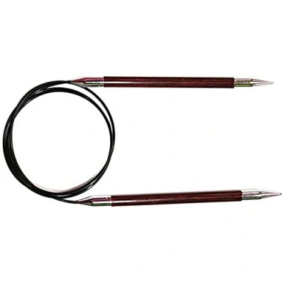 Image of KnitPro Royale: Knitting Pins: Circular: Fixed: 40cm x 7.00mm, Birchwood, brass, Multi Colour, 7mm