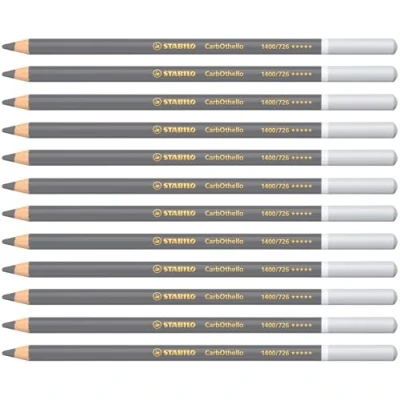 Image of Chalk Pastel Pencil STABILO CarbOthello Pack of 12 Cold Grey 4