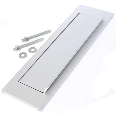 Image of 10&quot; Front Door Spring Shut Letter Box Plate + Fixings