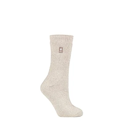 Image of Women&#039;s 1 Pair SOCKSHOP Original Heat Holders 2.3 TOG Thermal Socks Oat 4 8 Ladies