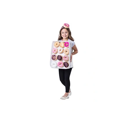 Image of Dress Up America Doughnut Box Costume for Kids Donut Set Includes an Adorable Tunic and Headband