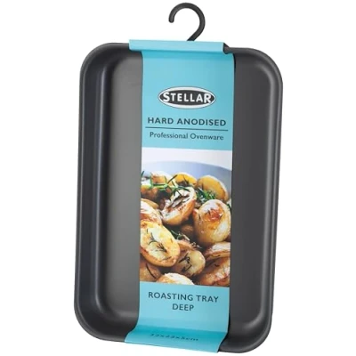 Image of Stellar Hard Anodised Expert 30 x 20cm Deep Roasting Tray