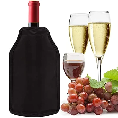 Image of Wine Cooler Sleeve, Long Lasting Gel Sleeve Freezer for Chilling Prosecco Champagne Beer Bottles, Dinner Parties Barbecue Picnic