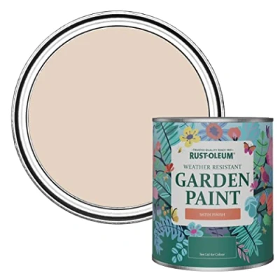 Image of Rust Oleum Pink Mould Resistant Garden Paint In Satin Finish Homespun 750ml