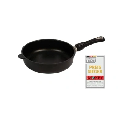 Image of AMT Gastroguss Frying Pan, Diameter 28 cm, Height 7 Removable Handle, Cast Aluminium (Aluminium alloy), Lotan® Non stick Coating for Fat free Frying, AMZN 728 Z20B