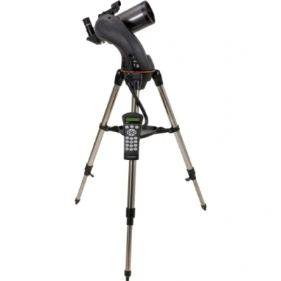 Image of Celestron 22087 NexStar 90SLT Mak Portable Computerised Maksutov Cassegrain Telescope with Quick release Fork arm Mount, Accessory Tray and &#039;Starry Night&#039; Special Edition Software, Grey