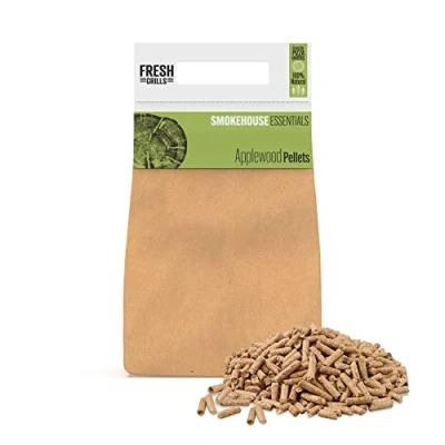 Image of Fresh Grills Wood Pellets for BBQ Grill, Fired Pizza Oven, Kamado and Outdoor Smokers, High Energy Chips 1.5kg to 18kg (Apple Wood, 1.5kg)