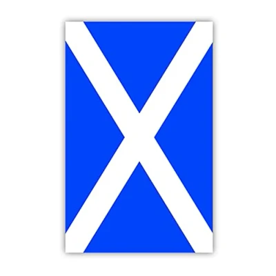 Image of Scotland Scottish Decal Car Sticker Saltire Thistle (Saltire Rectangle Flag)