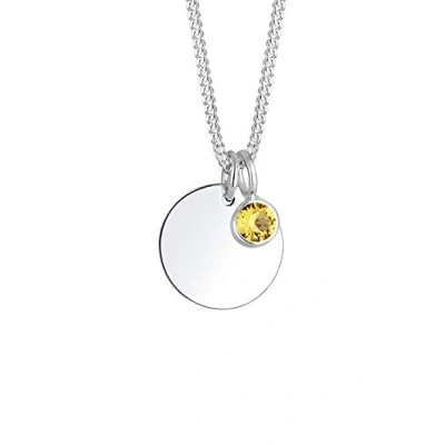 Image of Elli Necklace Birthstone November Crystals 925 Sterling Silver